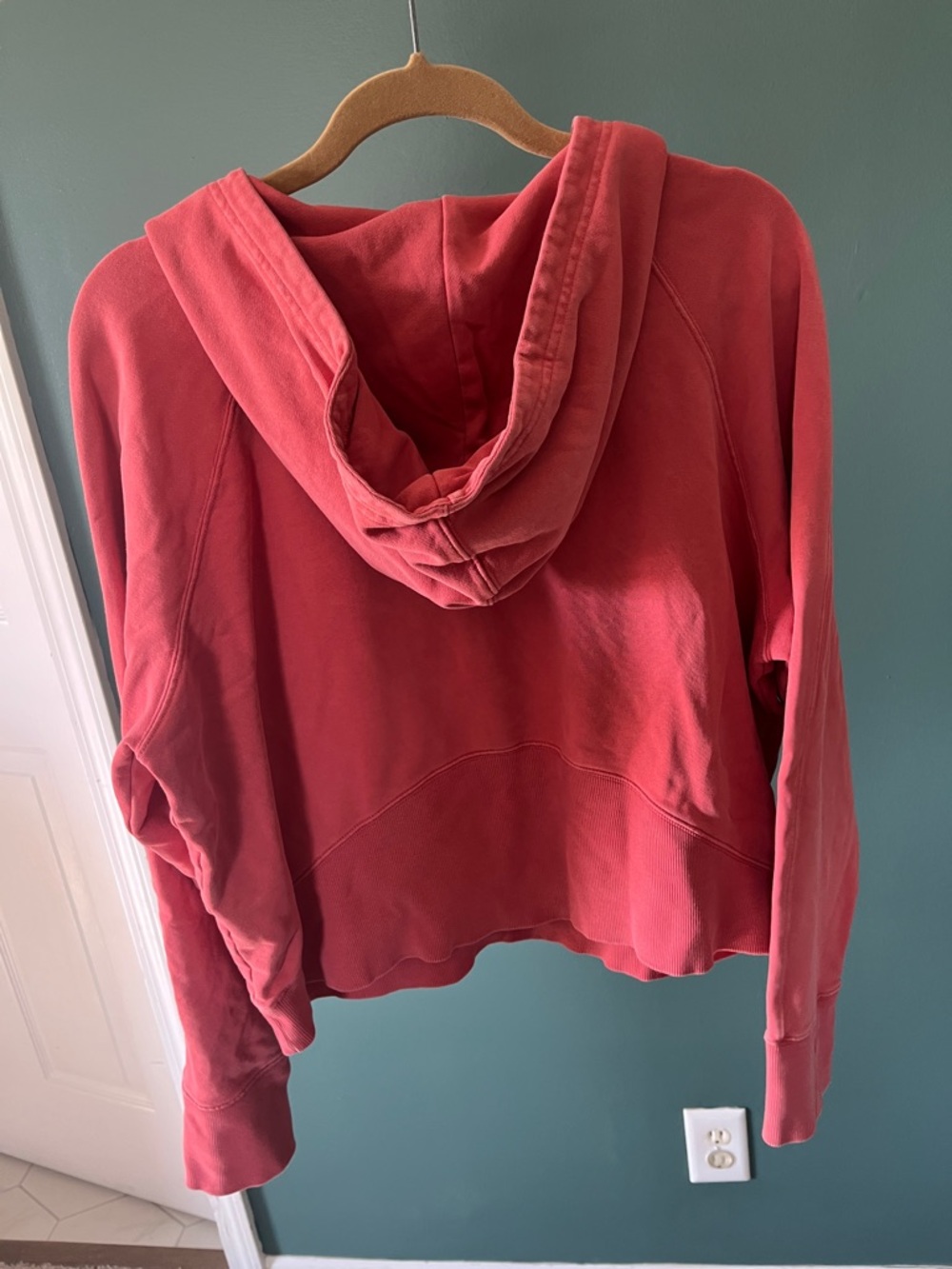 Joy Lab Coral Half-Zip Hoodie Sweatshirt - Picture 3 of 4